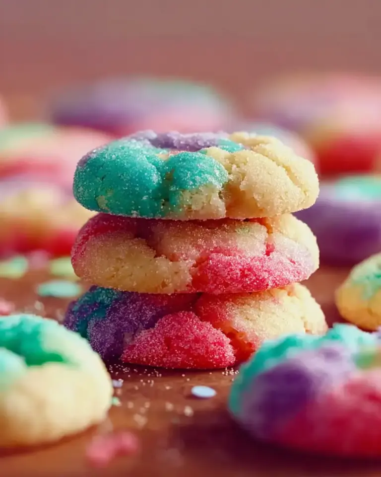 A delicious plate of Vibrant Jello Sugar Cookies