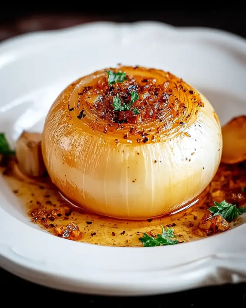 A delicious plate of Viral Onion Boil Recipe – Tender, Flavorful, and Vegan Delight