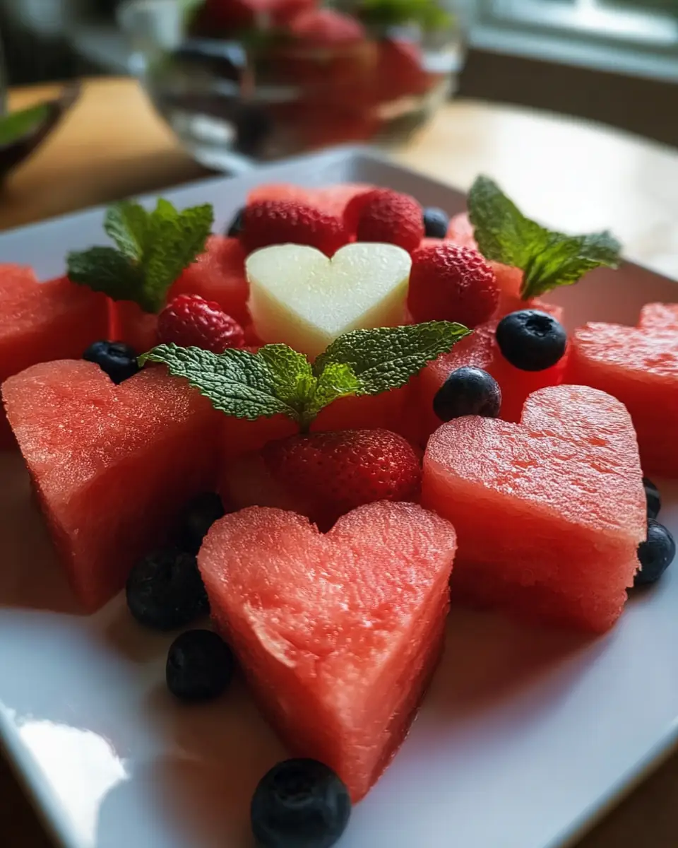 A delicious plate of Watermelon Valentines: 5 Sweet Ways to Celebrate Love
