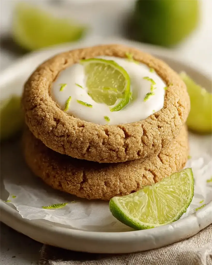 A delicious plate of Zesty Key Lime Pie Cookies