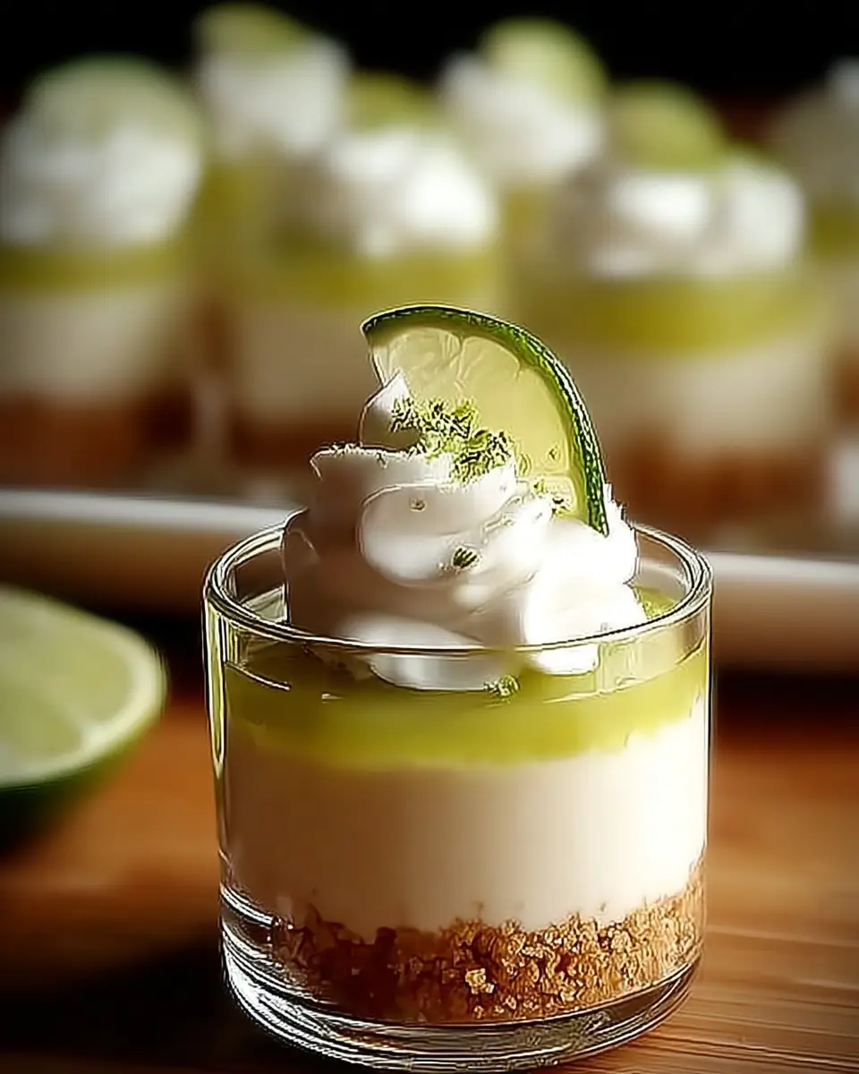 A delicious plate of Zesty Key Lime Pie Mini Desserts – No-Bake Bliss Awaits!