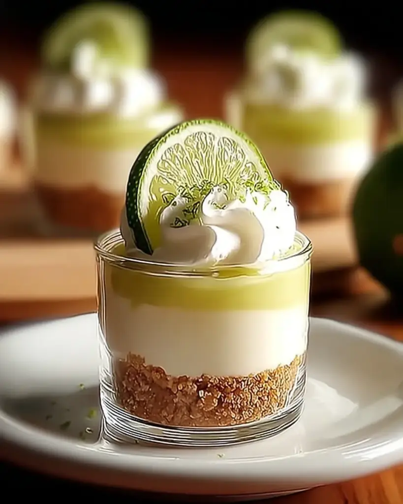 A delicious plate of Zesty Key Lime Pie Mini Desserts – No-Bake Bliss Awaits!