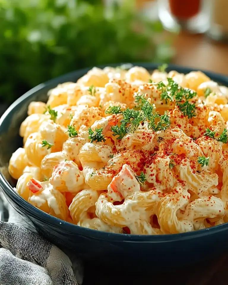 A delicious plate of ono Hawaiian Macaroni Salad