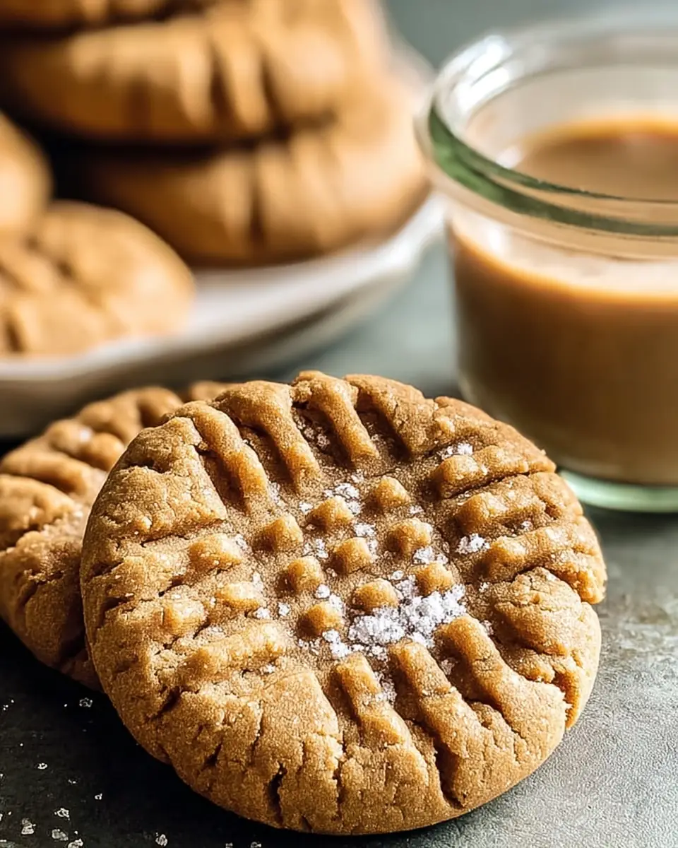 A delicious plate of 3 Ingredient Peanut Butter Cookies