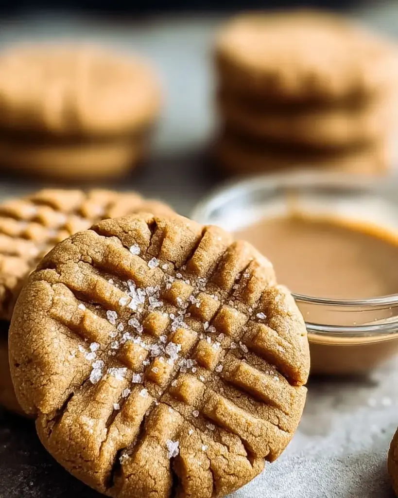A delicious plate of 3 Ingredient Peanut Butter Cookies