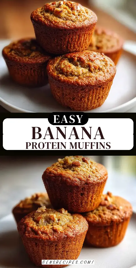 One-Bowl Banana Protein Muffins (High Protein Breakfast Muffin)