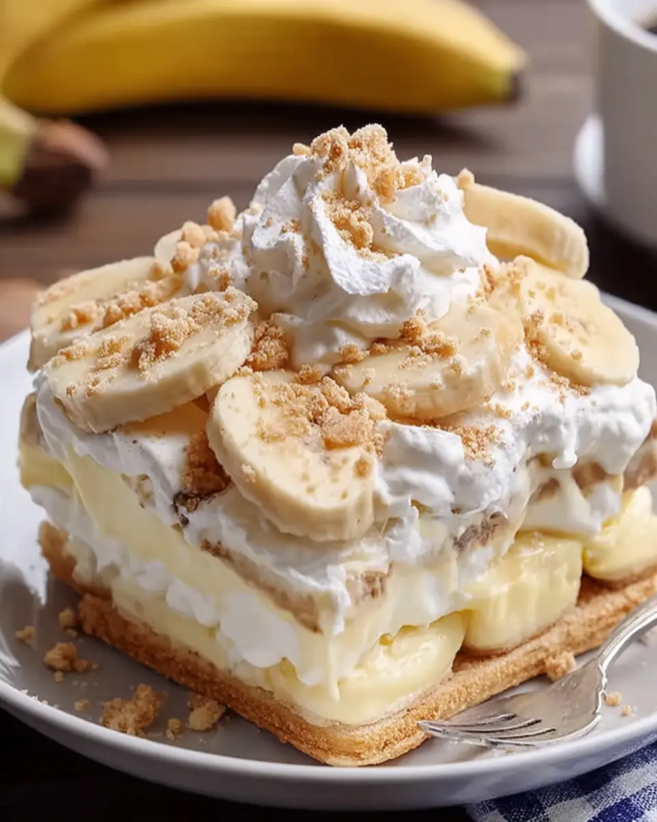 A delicious plate of Banana Delight Dessert