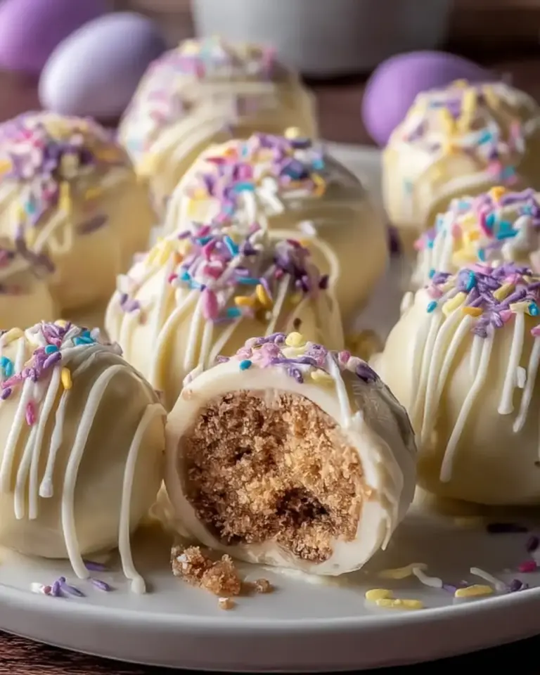 A delicious plate of Banana Pudding Easter Truffles: A Sweet Surprise Awaits!
