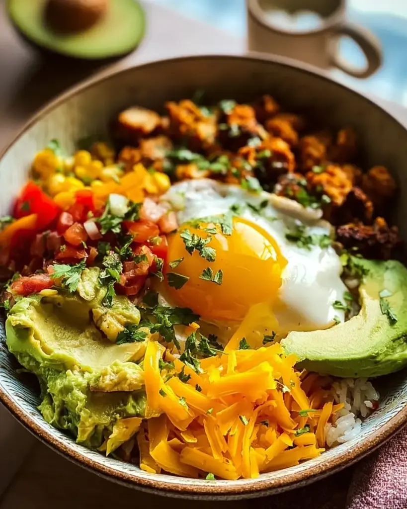 A delicious plate of Breakfast Burrito Bowls