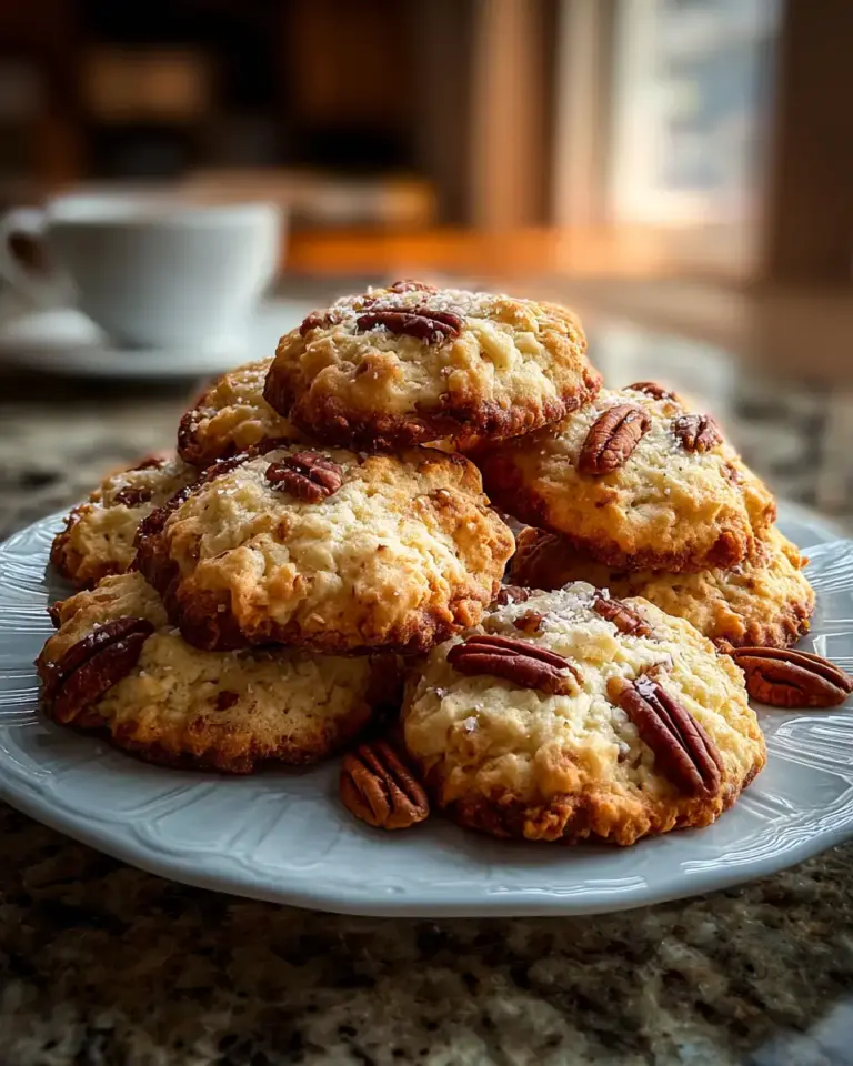 A delicious plate of Butter Pecan Cookies