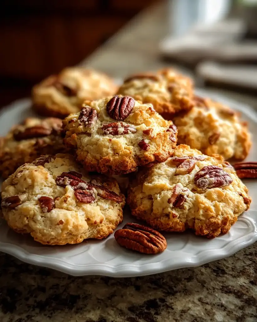 A delicious plate of Butter Pecan Cookies