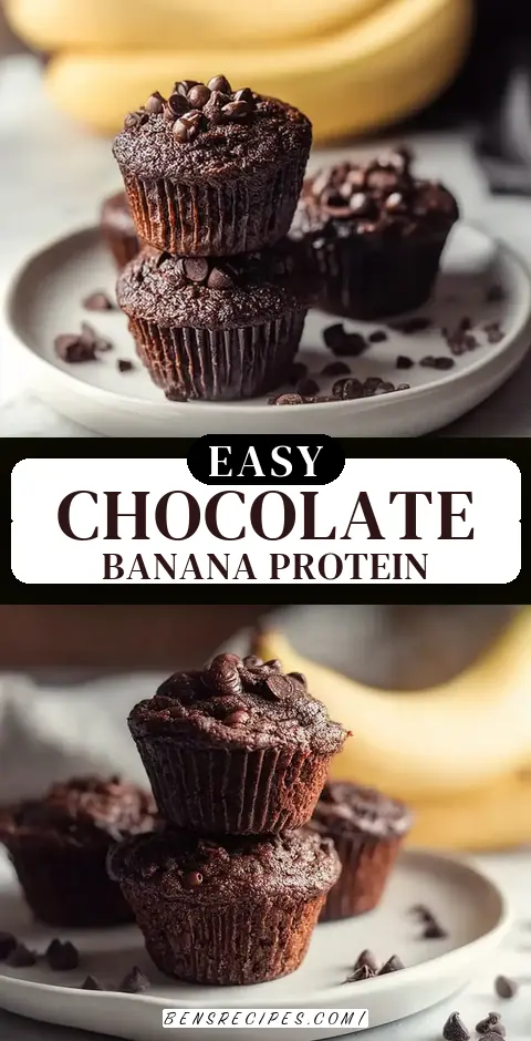 Chocolate Banana Protein Muffins