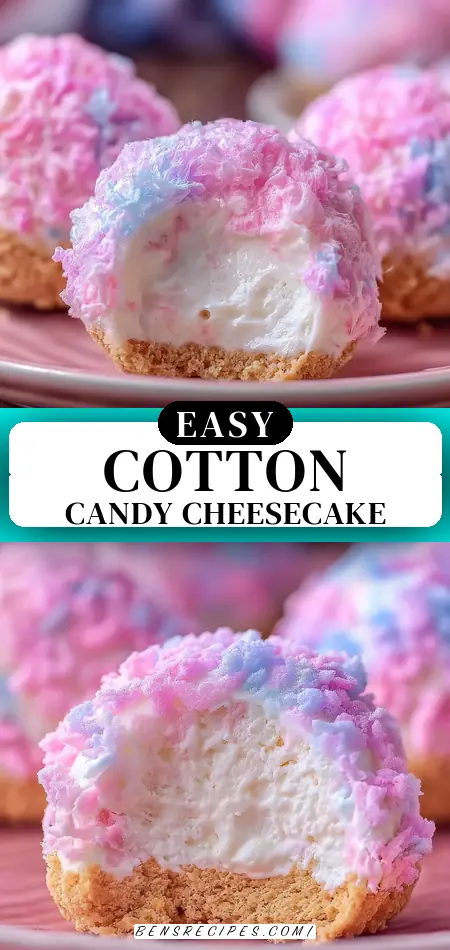 Crispy Crispy Cotton Candy Cheesecake Bombs