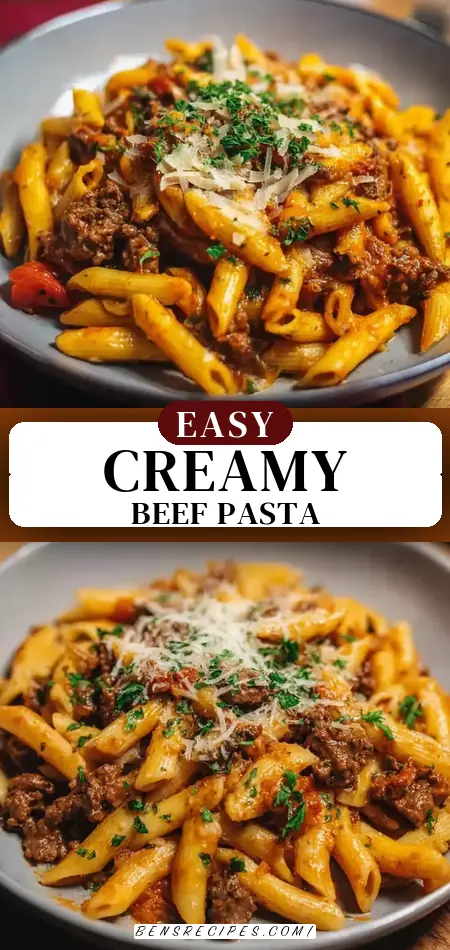 Creamy High Protein Beef Pasta