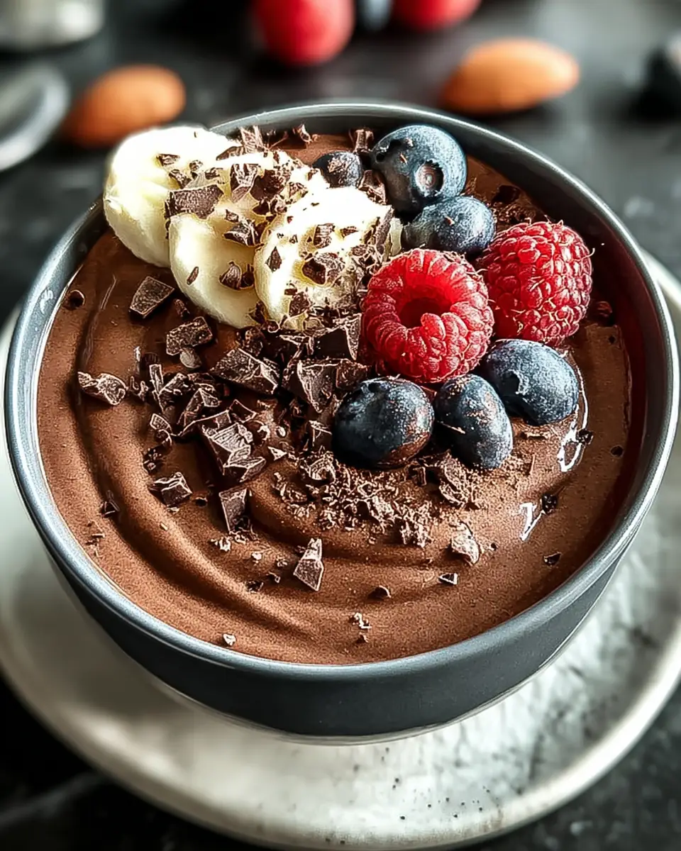 A delicious plate of Chocolate Protein Pudding