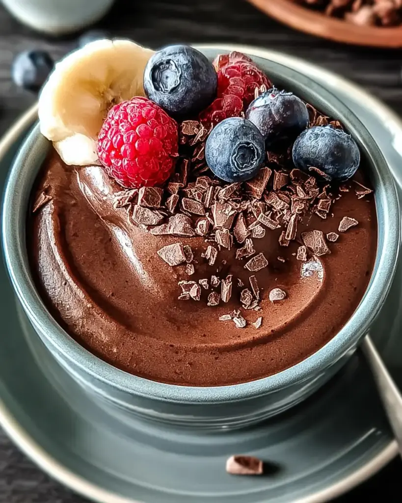 A delicious plate of Chocolate Protein Pudding