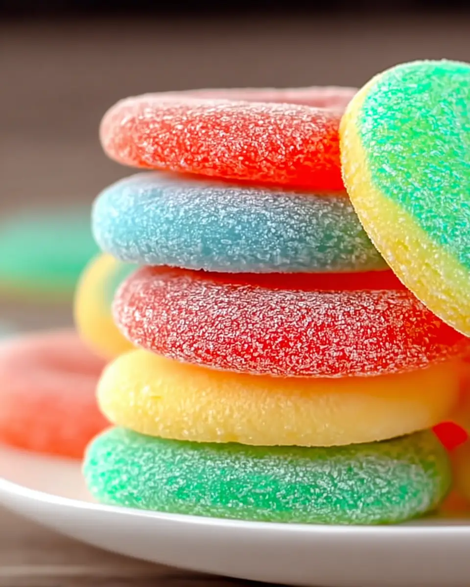 A delicious plate of Colorful Jello Cookies: A Fun Twist for Sweet Celebrations