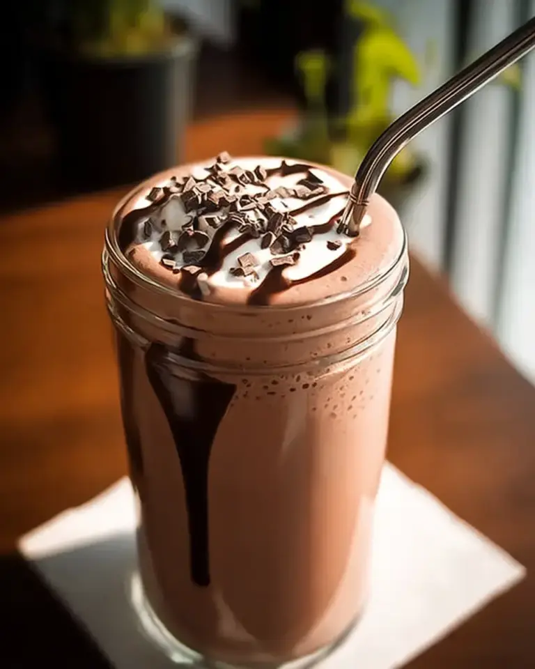 A delicious plate of Creamy Chocolate Protein Shake for Instant Energy Boost