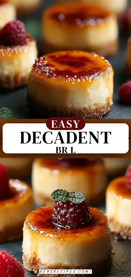 Mini Crème Brûlée Cheesecakes – Indulge in Decadent Bliss