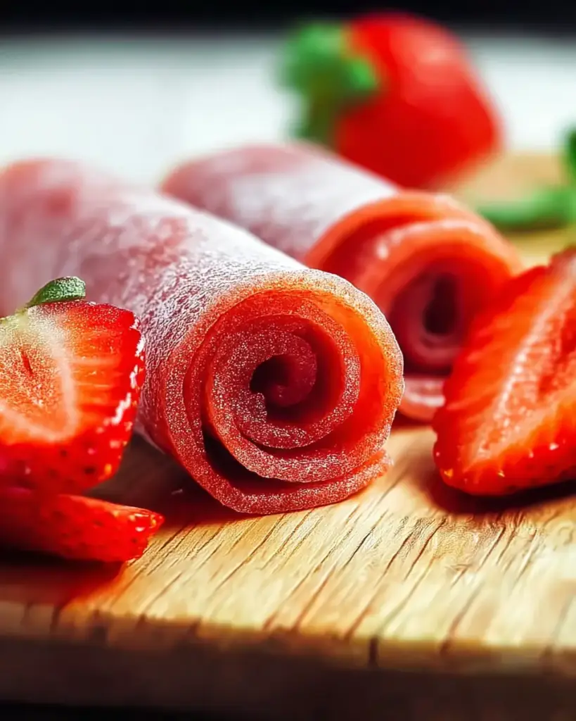 A delicious plate of Delicious Homemade Strawberry Fruit Roll-Ups Recipe You Can Make