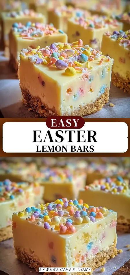 Easy Easter Egg Lemon Cheesecake Bars with a Zesty Twist