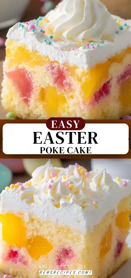 Easter Poke Cake Vanilla Gelatin