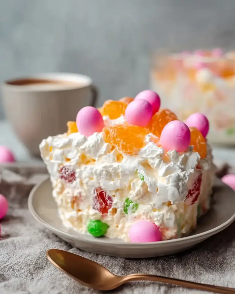 A delicious plate of Easter Fruit Fluff