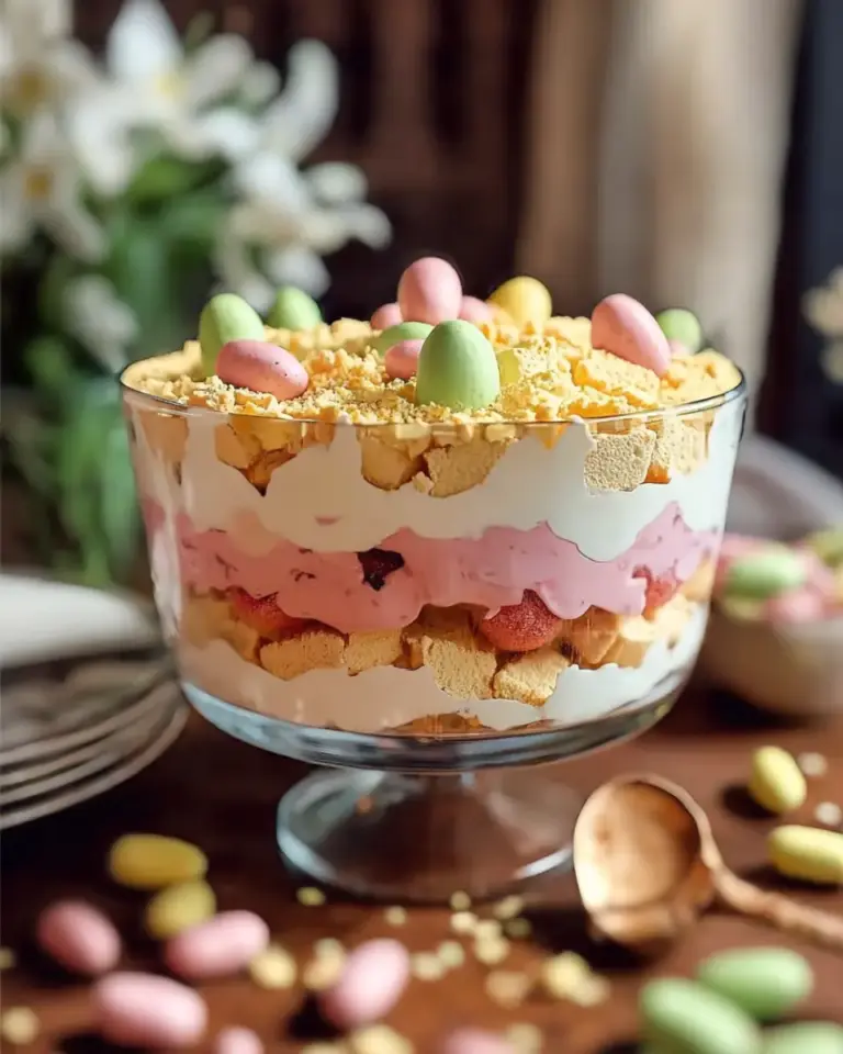 A delicious plate of Easter Trifle Dessert