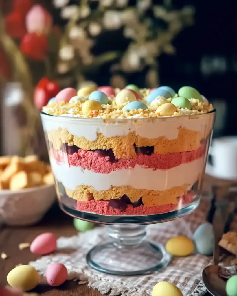 A delicious plate of Easter Trifle Dessert