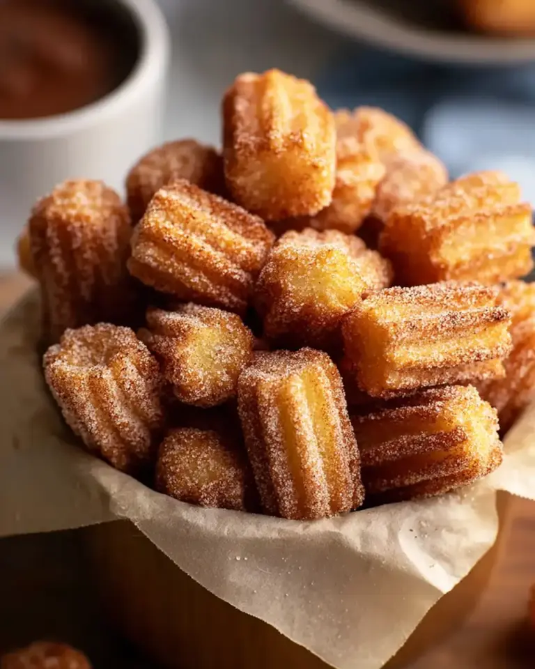 A delicious plate of Easy Baked Churro Bites
