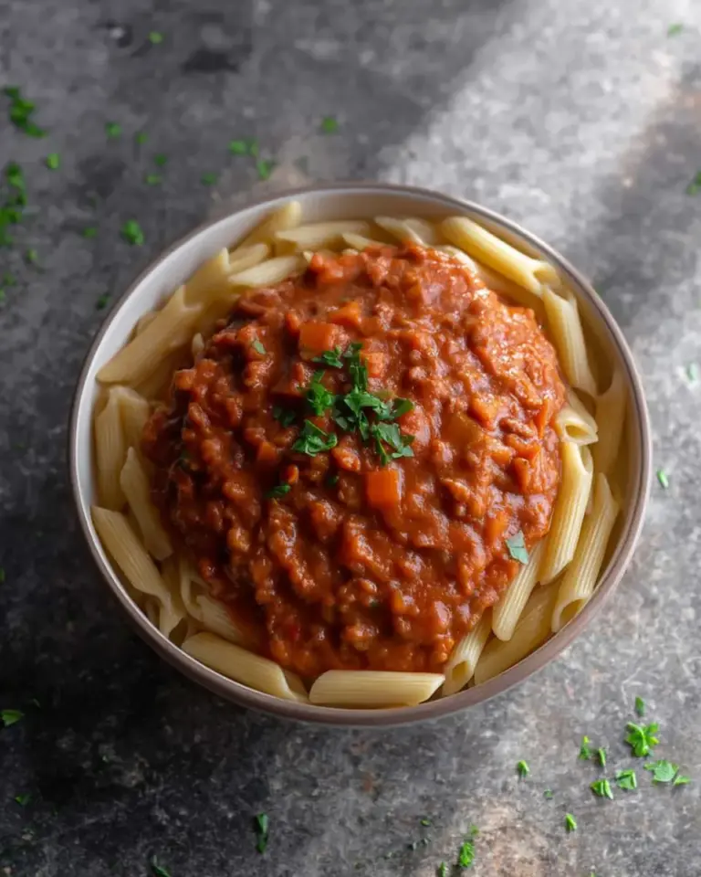 A delicious plate of Easy High-Protein Pasta Sauce