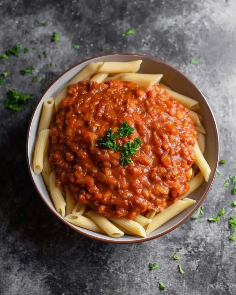 A delicious plate of Easy High-Protein Pasta Sauce