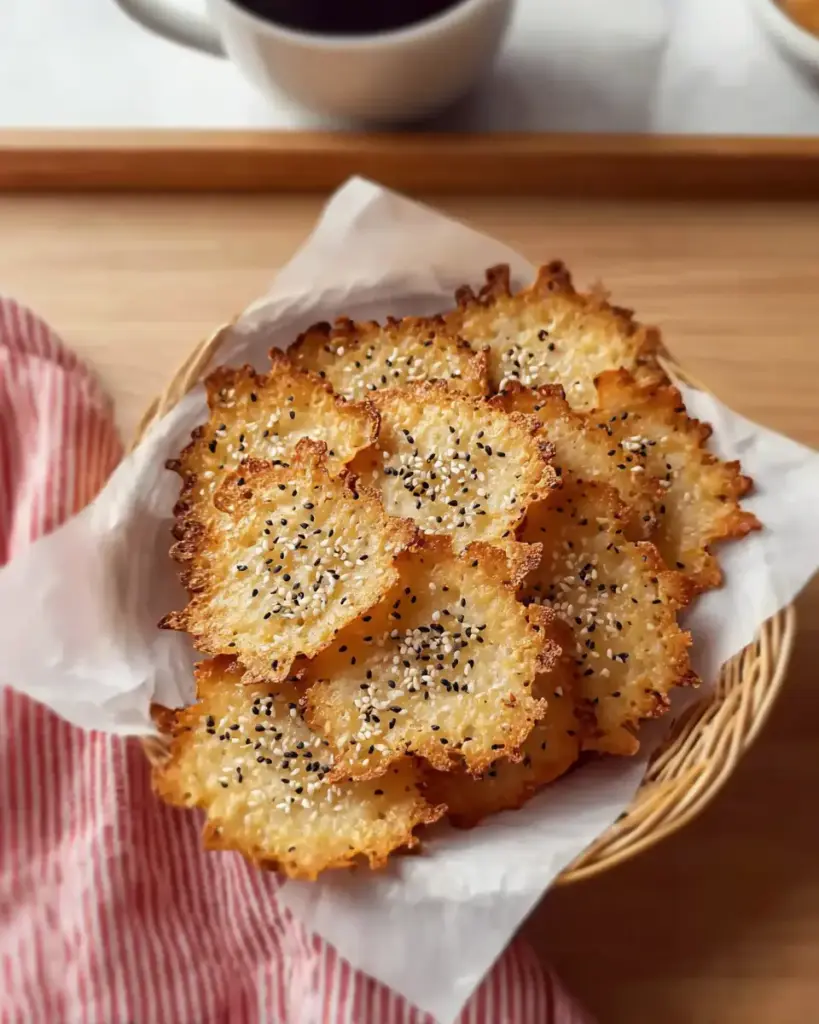 A delicious plate of Easy Keto Cottage Cheese Chips