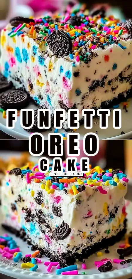No-Bake Funfetti Oreo Icebox Cake