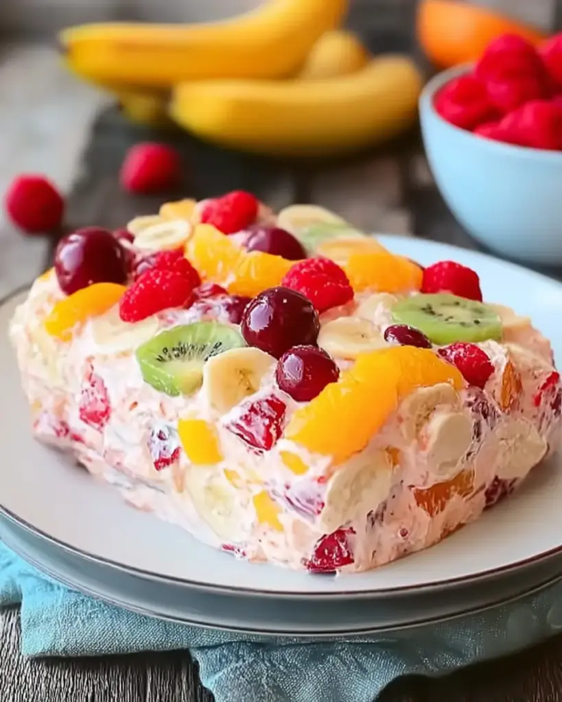 A delicious plate of Frozen Fruit Salad : A Delicious & Refreshing
