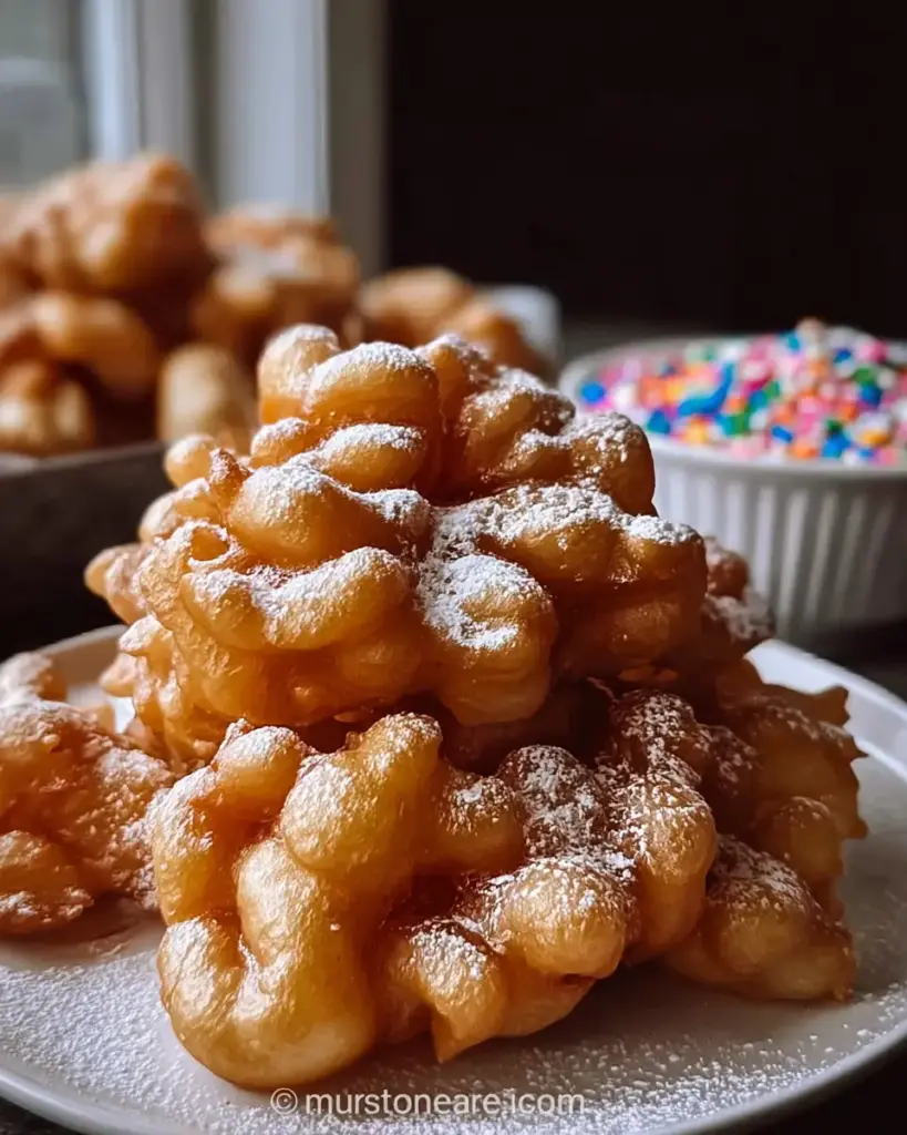 A delicious plate of Funnel Cake Bites