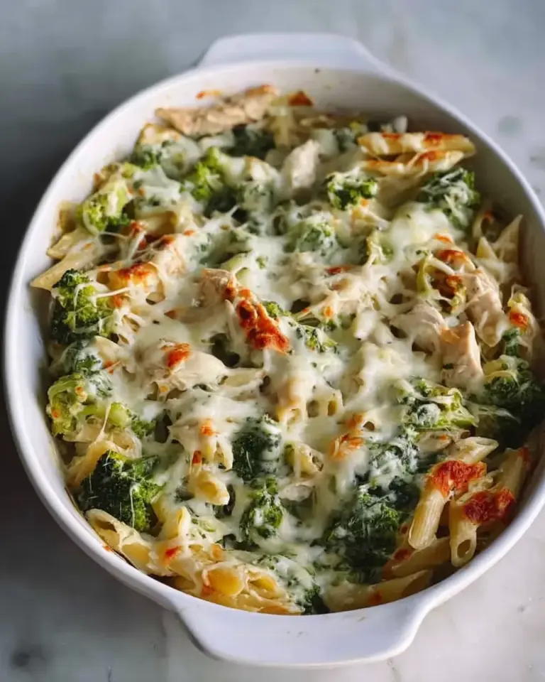 A delicious plate of High Protein Alfredo Bake