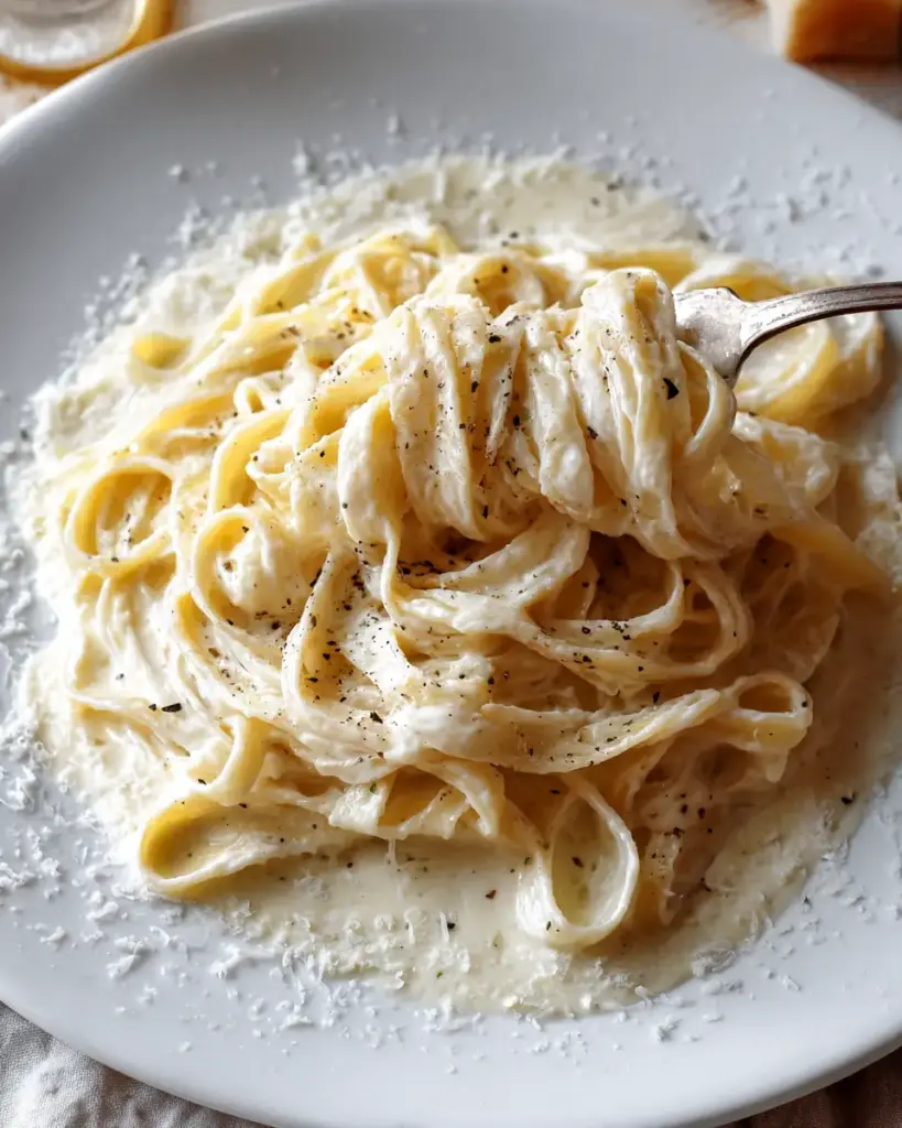 A delicious plate of High Protein Alfredo Sauce