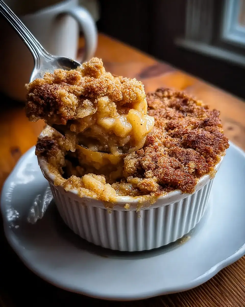 A delicious plate of High-Protein Apple Crumble