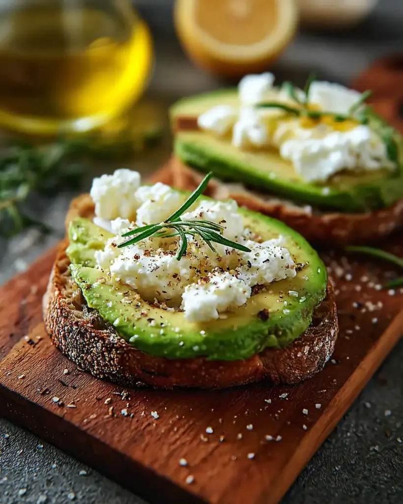 A delicious plate of High Protein Avocado Cottage Cheese Toast
