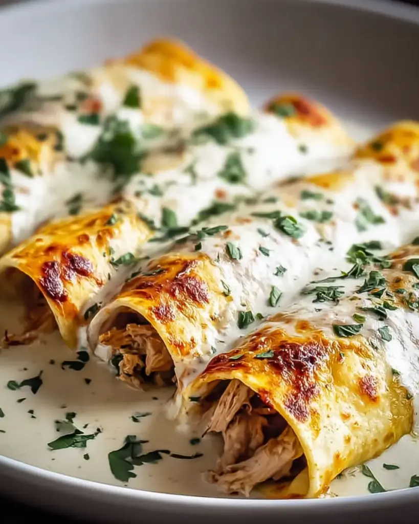A delicious plate of High Protein Chicken Enchiladas for Cozy Weeknight Dinners