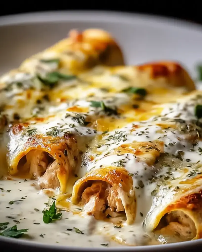 A delicious plate of High Protein Chicken Enchiladas for Flavor-Packed Comfort