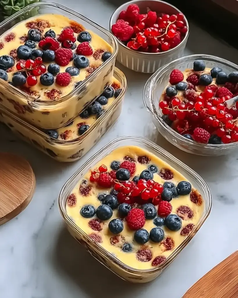 A delicious plate of High Protein Pancake Bowls for Effortless Meal Prep