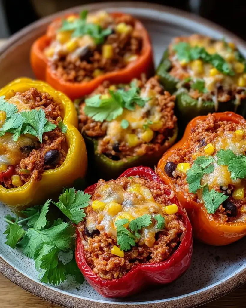 A delicious plate of High Protein Unstuffed Peppers