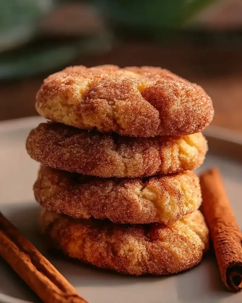 A delicious plate of Homemade Churro Cookies Recipe Easy Soft Chewy Cinnamon Treats
