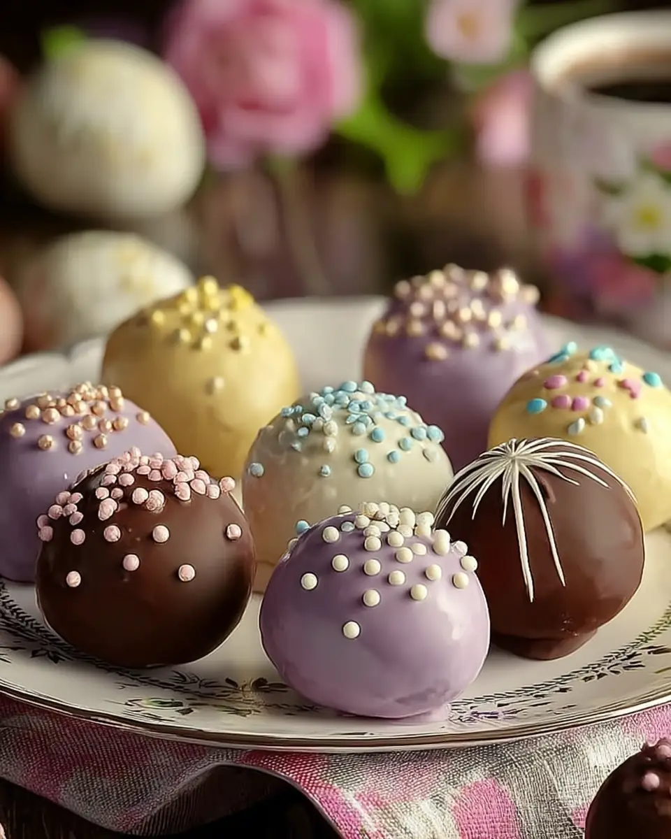 A delicious plate of Indulgent Chocolate-Dipped Easter Eggs Everyone Will Love
