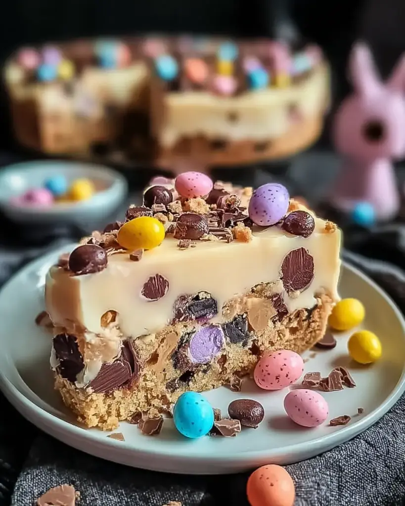 A delicious plate of Indulgent Easter Chocolate Cookie Cake to Brighten Your Day