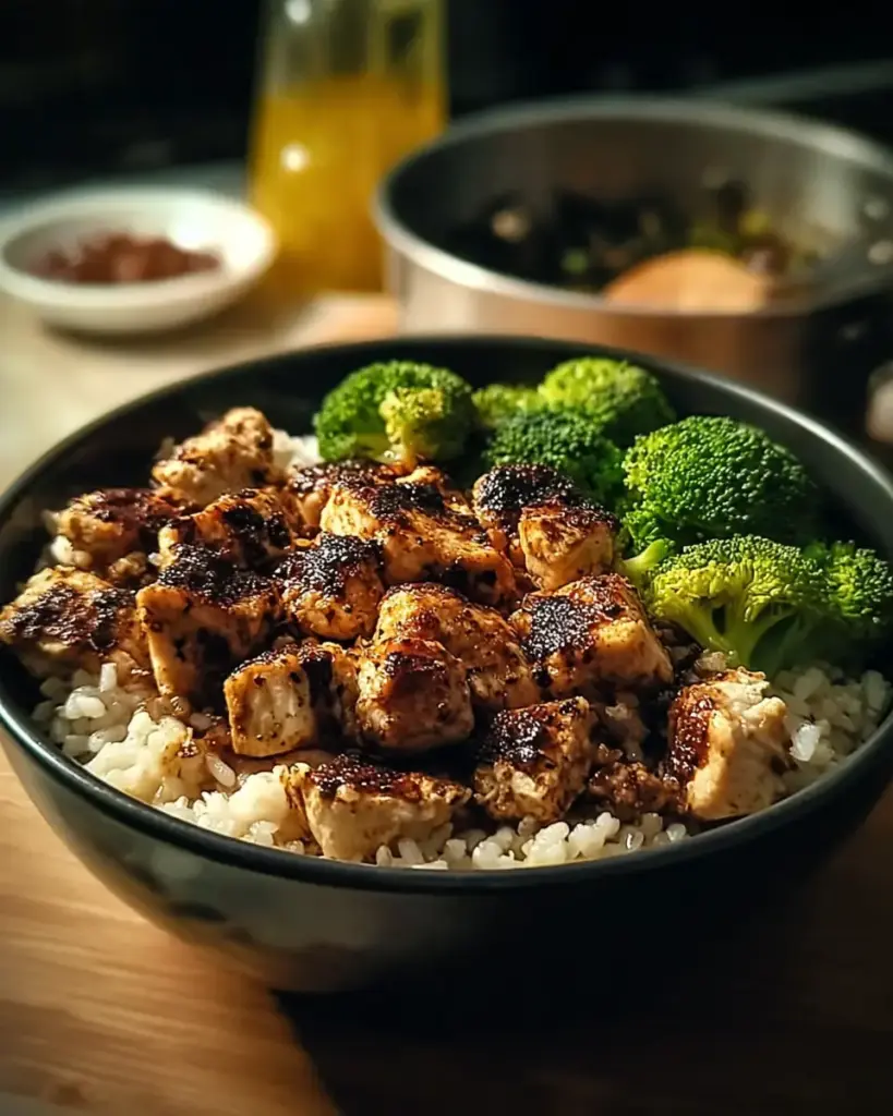 A delicious plate of Insane 3-Ingredient Chicken Bowl for a Protein-Packed Feast