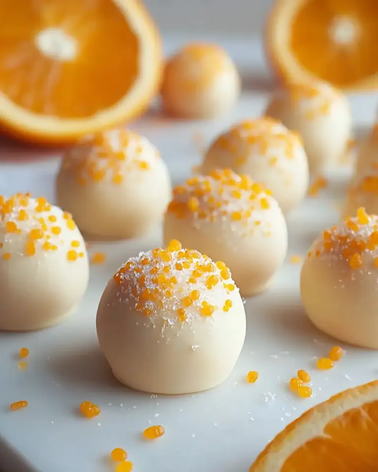 A delicious plate of Irresistible Orange Creamsicle Truffles You Can Make Today
