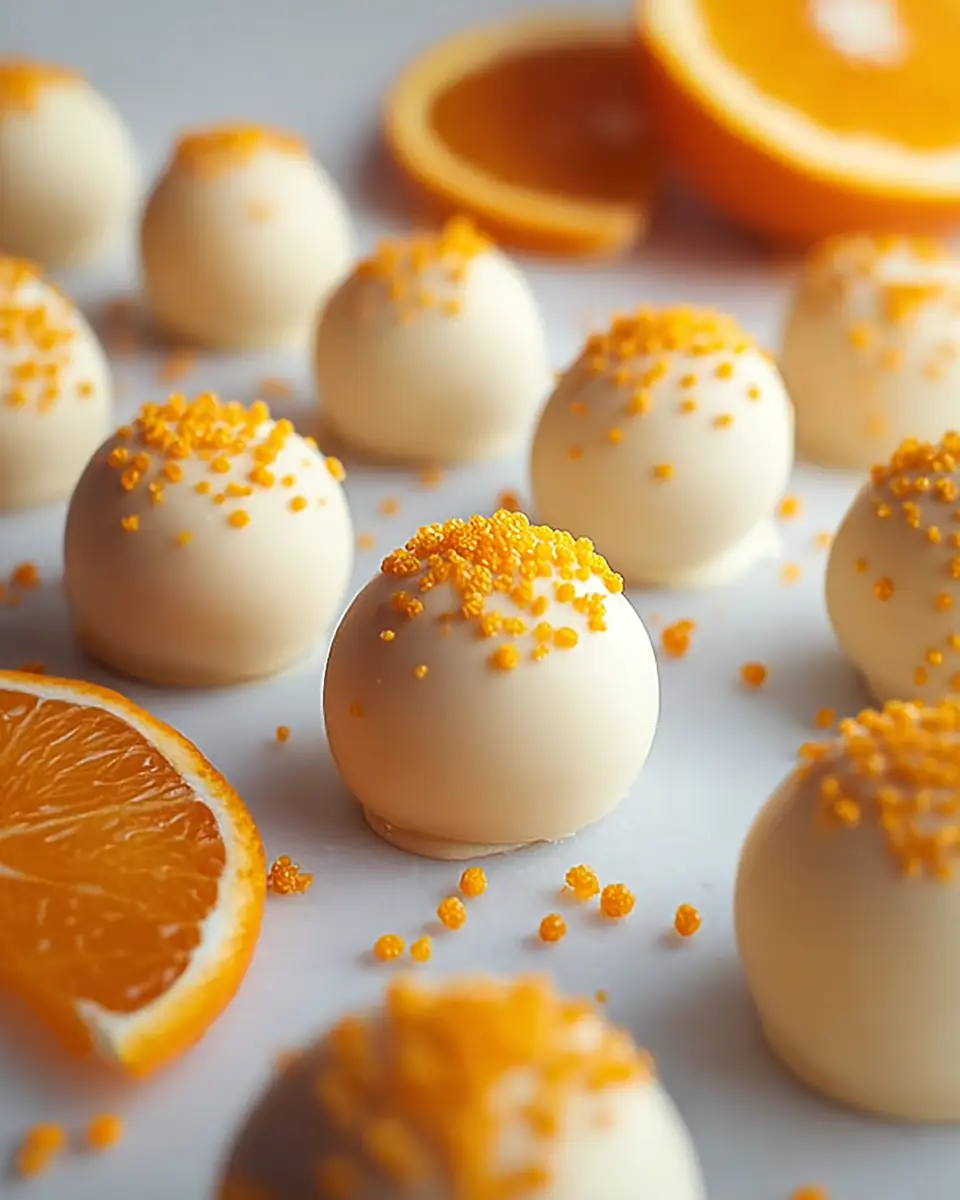 A delicious plate of Irresistible Orange Creamsicle Truffles You Can Make Today